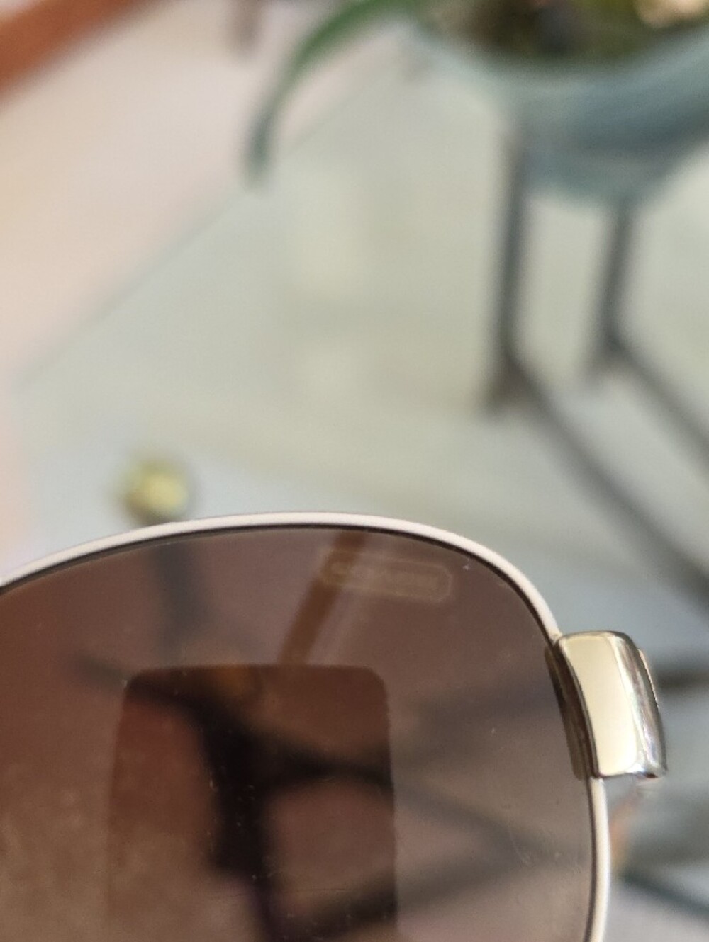 Coach Aviator Sunglasses with Brown Gradient Lenses Need To Repalce Lens - Picture 7 of 12